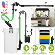 3-Stage External Canister Filter for Aquarium Fish Tank with 600L/H Flow Rate 35.4in Max Height 6W Easy Installation Silent
