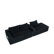 Cloud L-Shaped Corduroy Sectional Sofa with Chaise Lounge