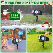 2 In 1 Holiday Projector Light Projection Lamp Indoor Outdoor with 10-Color Ocean Wave 10 HD Slides 3 Bases Remote Control for New Year Valentine\'s D