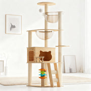 Cat Tree Tower 59" with Dual Acrylic Capsules & Scratching Posts