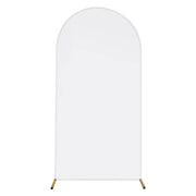 Arch Backdrop Stand Cover 3.28x6.56FT White Spandex Fitted Wedding Arch Cover Elastic Double-Sided Background Covering for Birthday Party Ceremony Dec