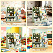 Kids Bookshelf with Toy Storage Organizer, 34.65" Multi-Tier