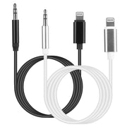IOS 8 Pin to 3.5mm Aux Car Audio Adapter Cord 3.5mm Headphone Jack Adapter Fit For iPhone 13/12/11/XR/XS/X/8/7/6 Plus/SE/iPad Pro/Air/mini/iPod Touch