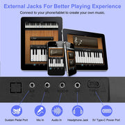 88-Key Folding Digital Piano, Semi-Weighted with LCD, Carry Bag & Stand