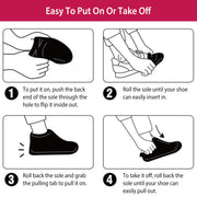 Waterproof Shoe Covers Reusable Not-Slip Rain Shoe Covers Protectors Foldable TPEÊRubber Shoe Protectors For Men Women Kids