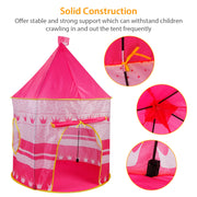 Kids Play Tent Foldable Pop Up Children Play Tent Portable Baby Play House Castle with  Carry Bag Indoor Outdoor Use