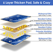 Pet Heating Pad Electric Dog Cat Heating Mat Waterproof Warming Blanket with 9 Heating Levels 4 Timer Setting Constan On Function Chewing-resistant S/