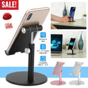 Cell Phone Stand Universal Tablets Phones Stand Holder Height Angle Adjustable Desktop Phone Stand No-Slip Aluminum Alloy Thick Case Friendly Phone Ho