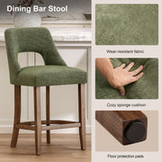Counter Height Bar Stools Set of 2 with Cutout Back
