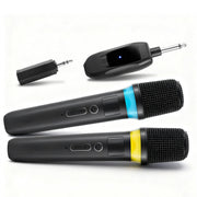 2.4G UHF Wireless Microphones | Metal Handheld Mics with RGB Light & 164FT Range