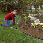 100FT Non-Digging Plastic Garden Edging Kit Plastic Garden Border with 90 Spikes 2In Tall Border Edging for Garden Lawn Yard Flower Beds