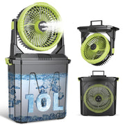Portable Misting Fan with 10L Bucket & 20000mAh Battery