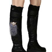 Women Winter Crochet Knit Leg Warmers