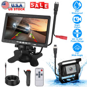 7In Screen Backup Camera System Vehicle Rear View Monitor Kit IP67 Waterproof Car Parking Reverse System with Night Vision for Car Trunk Van SUV