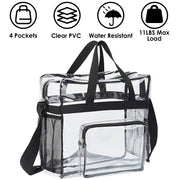 Clear Crossbody Bag Stadium Approved Clear Transparent Shoulder Bag See Through Zip Pouch Tote Bag Handbag with 11LBS Load