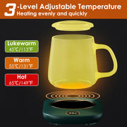 Electric Coffee Mug Warmer for Desk Auto Shut off USB Tea Milk Beverage Cup Heater Heating Plate for Office Home 3 Temperature Setting