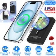 5000mAh Magsafe 3 In 1 Portable Charger PD22.5W Magnetic Fast Charger Fast Charging Power Bank Fit For IOS Phone 15/14 Samsung Galaxy S24 And More
