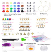 Clay Beads Bracelet Making Kit with 5327 Pieces