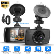 1080P Car DVR Camera Dash Cam Camcorder 90° Angle Loop Recording Night Vison