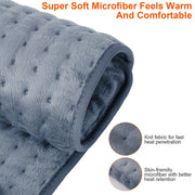 22.8x11.4” Electric Heating Pad for Shoulder Neck Back Spine Legs Feet Pain Relief with  9 Temperature Levels 4 Timer Modes