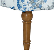 Floral Upholstered Accent Chair with Nailhead Trim