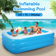 Inflatable Swimming Pools Family Swim Play Center Pool Blow up Kiddie Pool for Family Inflatable Lounge Pool for Kids Baby Adult Inflatable Water Ball