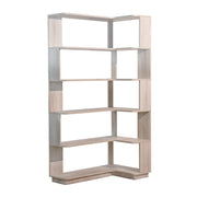 5-Tier L-Shaped Corner Bookshelf with 6 Open Shelves