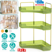 Bathroom Countertop Organizer 3 Tier Corner Makeup Storage Shelf Vanity Cosmetic Perfume Tray Clear Corner Rack for Bedroom Bathroom Kitchen
