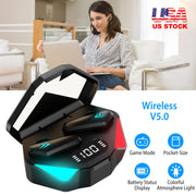 Wireless TWS 5.0 Earbuds Headphone in-Ear Earphone Headset with Charging Case Waterproof Low Latency Game Mode