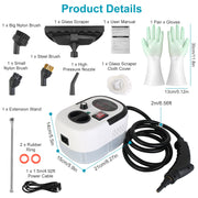 2500W Handheld Steam Cleaner with 6 Speed Settings & Gloves