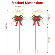 2-Pack LED Christmas Reindeer Pathway Stake Lights – Battery Powered