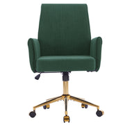 Mid-Back Velvet Office Chair with Memory Foam Cushion
