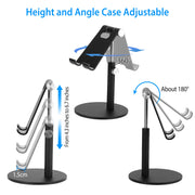 Cell Phone Stand Universal Tablets Phones Stand Holder Height Angle Adjustable Desktop Phone Stand No-Slip Aluminum Alloy Thick Case Friendly Phone Ho