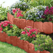 Plastic Garden Lawn Edging 20-Piece Cobblestone Effect
