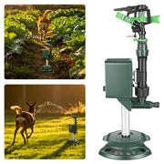 Solar Motion Sensor Animal Repellent Sprinkler with LED Light