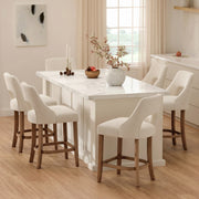 Counter Height Bar Stools Set of 2 with Cutout Back