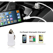 Car & Wall Charger + 2 Cables for iPhone 5/ iTouch 5/ iPod Nano 7