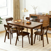 Solid Wood Dining Chair with Curved Backrest