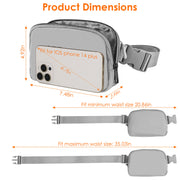 Sport Fanny Pack Unisex Waist Pouch Belt Bag Purse Chest Bag for Outdoor Sport Travel Beach Concerts Travel 20.86in-35.03in Waist Circumference with A