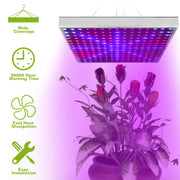 LED Grow Light Full Spectrum Hanging 225 LEDs Plant Grow Lamp Indoor Grow Light for Greenhouse Succulents Seedlings Plants Veg and Flower 15W LEDs