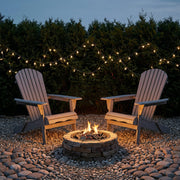Folding Adirondack Chairs Set of 2 - Hemlock Wood Outdoor Seating