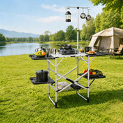 Folding Camping Kitchen Table with Heat-Resistant Top