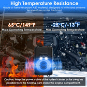 2 Pack Under Hood Ultrasonic Rodent Repeller Rodent Control Deterrent Chaser Blocker for Vehicle Indoor with Strobe Light 3 Power Supplies