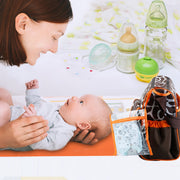 Baby Nappy Diaper Bags Mummy Diaper Duffel Shoulder Bags w/ Wipeable Diaper Changing Pad Transparent Bag Travel Tote Handbags For Overnights