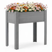 31x16x30in Elevated Raised Garden Bed with Legs, Wooden Planter Box for Outdoor Vegetable Herb Flower Fruit Growing