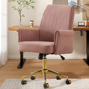 Mid-Back Velvet Office Chair with Memory Foam Cushion