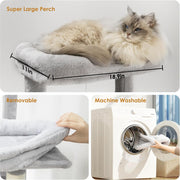 68-Inch Multi-Level Cat Tree with Hammocks & Scratching Posts