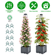 Raised Garden Bed with Trellis - Self-Watering Planter Box