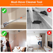 2 In 1 Baseboard Cleaner Mop Wall Cleaner Mop With Squeegee Extendable Long Handle 8 Reusable Fiber Flannel Chenille Mop Pads 360¡ Rotatable Convex De