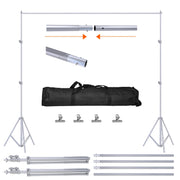 6.5×10ft Photography Backdrop Stand – Adjustable Studio Support Set